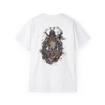 Japanese Samurai Dragon Armor T-Shirt | Traditional Warrior Gold Art Graphic Tee