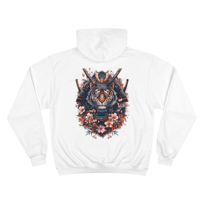 Samurai Tiger Hoodie - Japanese Cherry Blossom Champion Sweatshirt