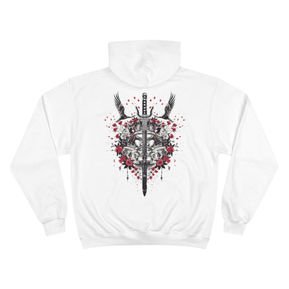 Demon Samurai Mask Hoodie - Dark Japanese Art Champion Sweatshirt