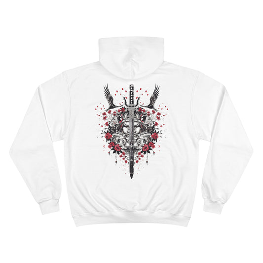 Demon Samurai Mask Hoodie - Dark Japanese Art Champion Sweatshirt