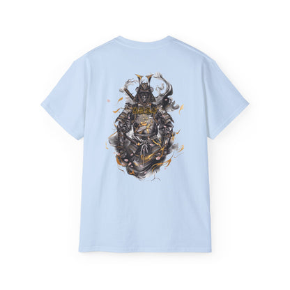 Japanese Samurai Dragon Armor T-Shirt | Traditional Warrior Gold Art Graphic Tee