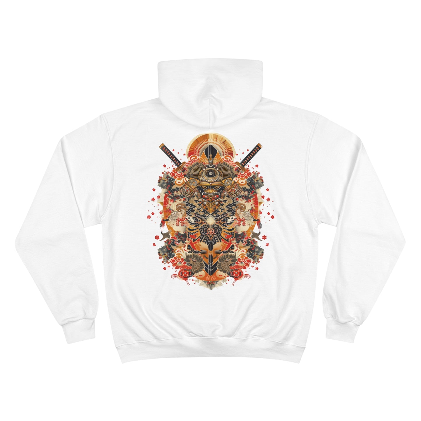 Rising Sun Samurai Hoodie - Japanese Warrior Art Champion Sweatshirt