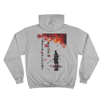 Autumn Samurai Hoodie - Japanese Maple Leaf Art Champion Sweatshirt