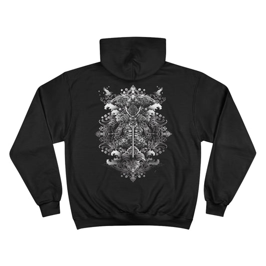 Samurai Armor Hoodie - Japanese Warrior Spirit Champion Sweatshirt Black