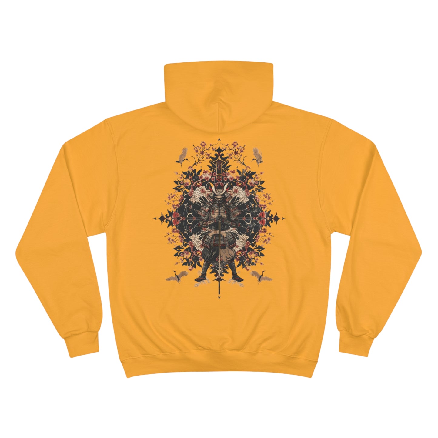 Samurai Guardian Crane Hoodie - Japanese Battle Art Champion Sweatshirt