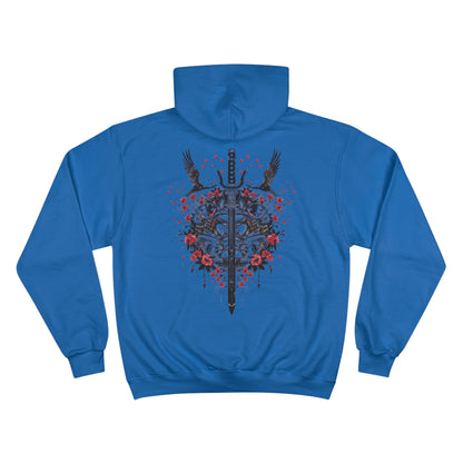 Demon Samurai Mask Hoodie - Dark Japanese Art Champion Sweatshirt