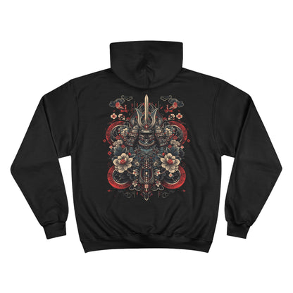 Traditional Japanese Samurai Tattoo Hoodie - Warrior Art Champion Sweatshirt