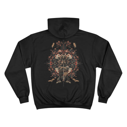 Samurai Guardian Crane Hoodie - Japanese Battle Art Champion Sweatshirt