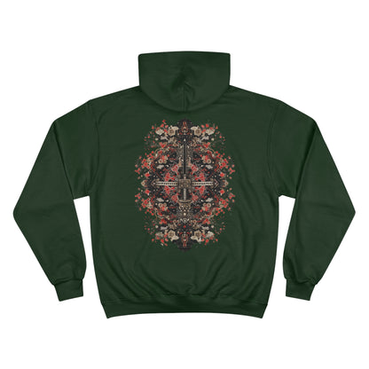 Sacred Katana Mandala Hoodie - Japanese Floral Champion Sweatshirt