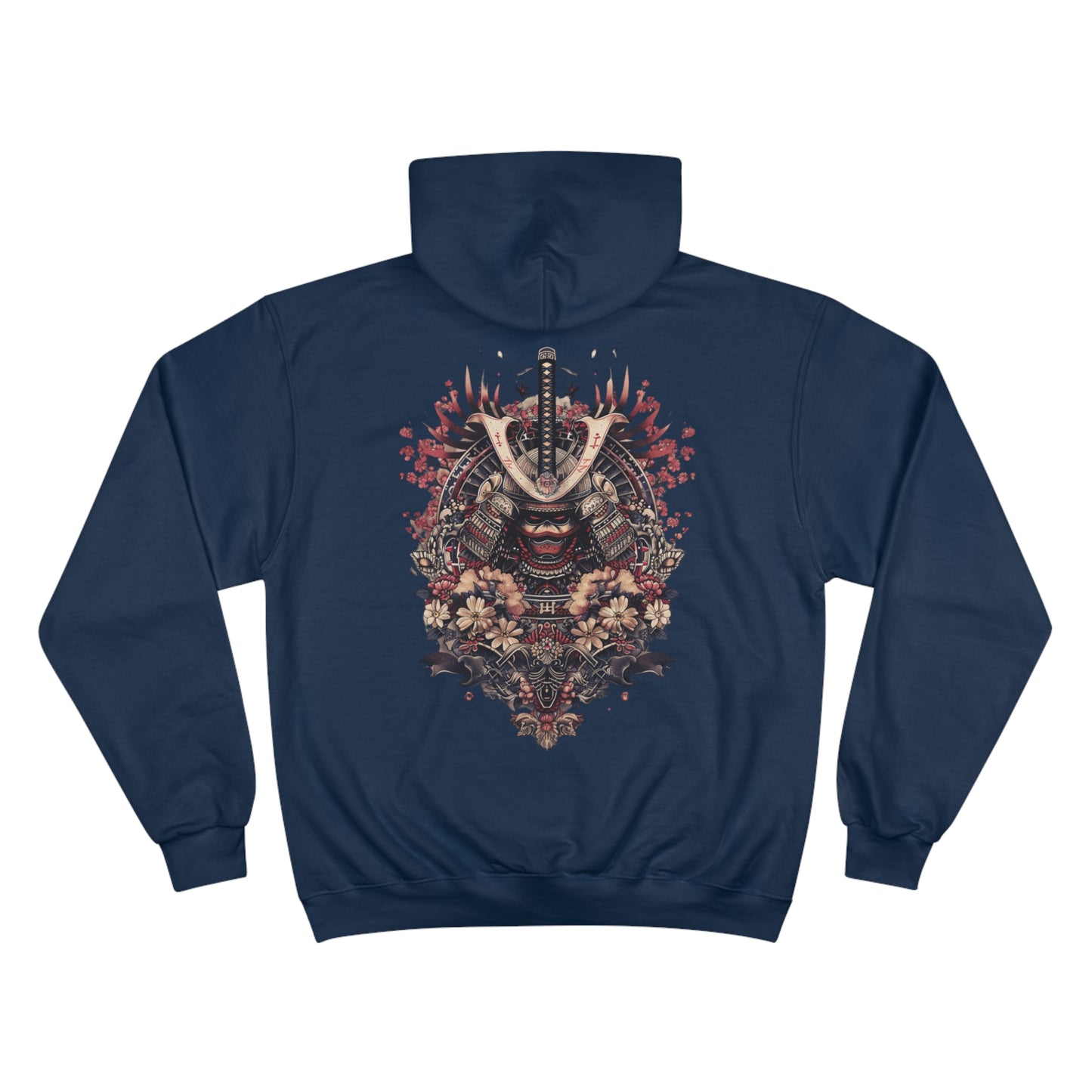 Oni Samurai Mask Hoodie - Japanese Demon Warrior Champion Sweatshirt