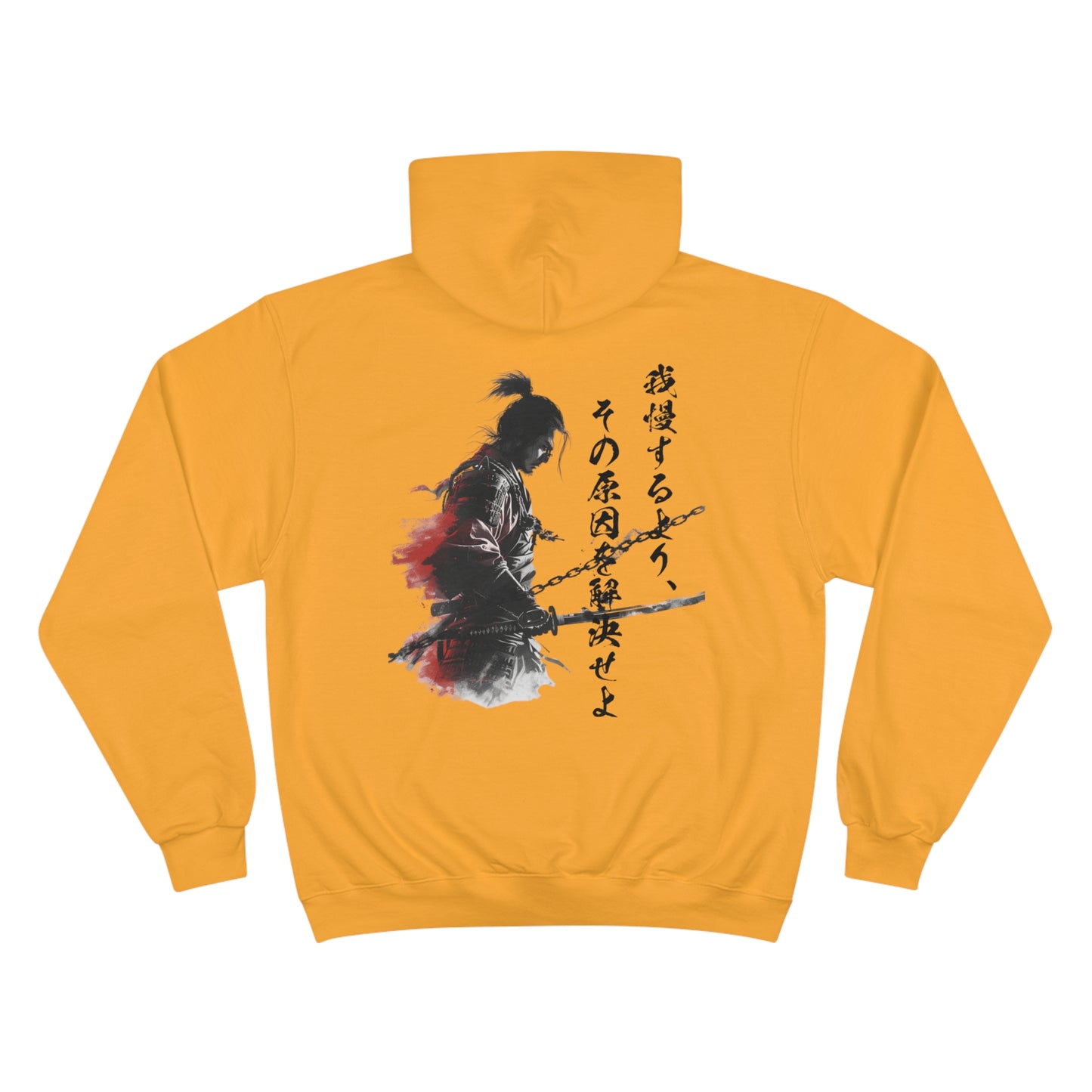 Warrior's Honor Hoodie - Japanese Samurai Portrait Champion Eco Sweatshirt