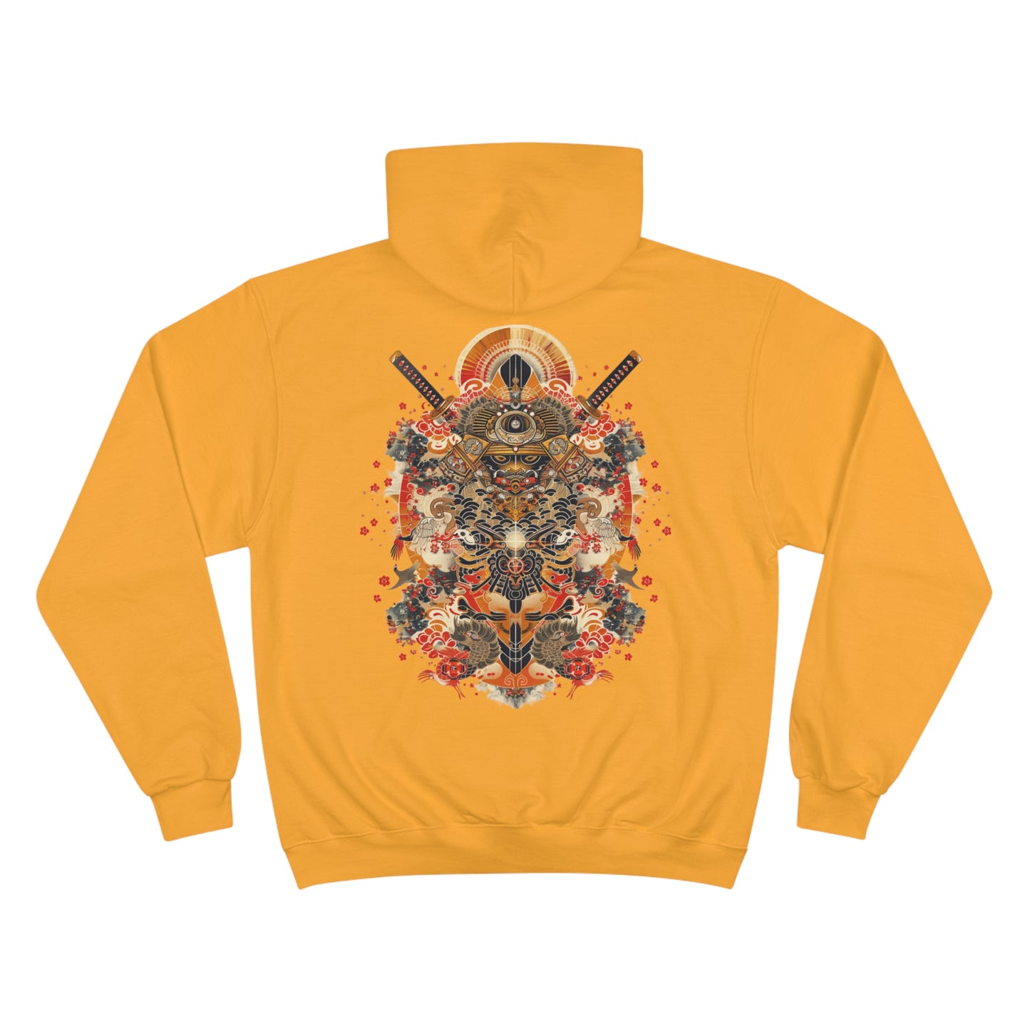 Rising Sun Samurai Hoodie - Japanese Warrior Art Champion Sweatshirt