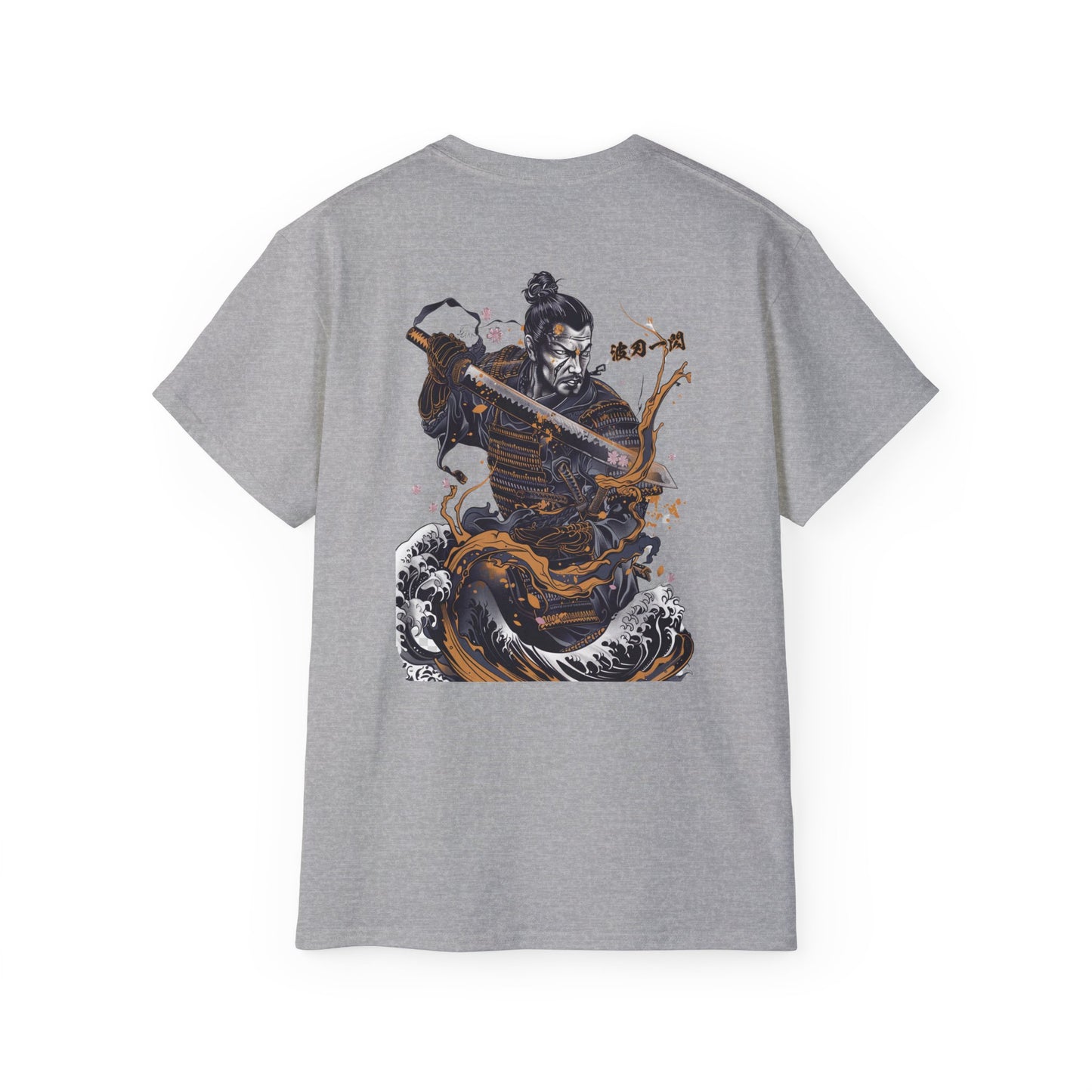 Japanese Samurai Wave T-Shirt | Ocean Warrior Katana Art Graphic Tee