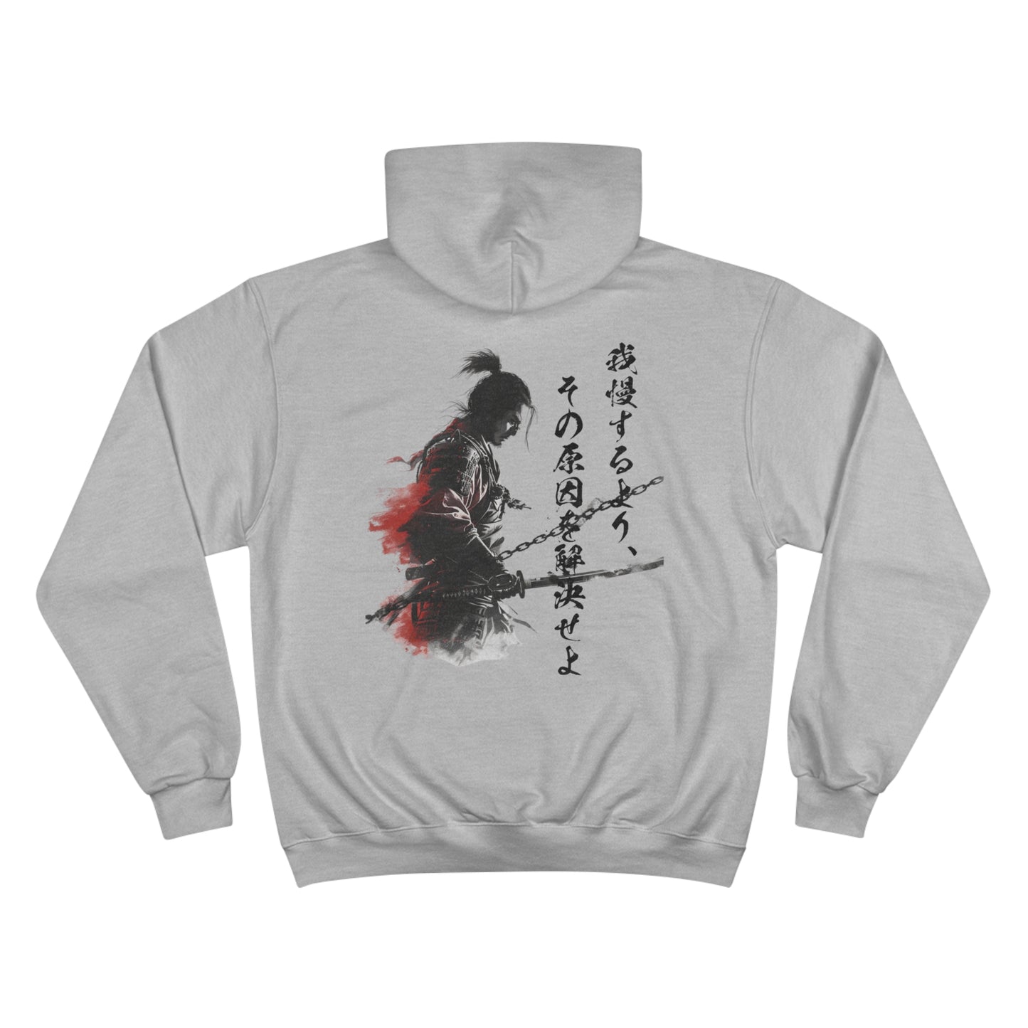 Warrior's Honor Hoodie - Japanese Samurai Portrait Champion Eco Sweatshirt