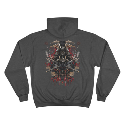 Samurai Armor Cherry Blossom Hoodie - Japanese Warrior Art Champion Sweatshirt