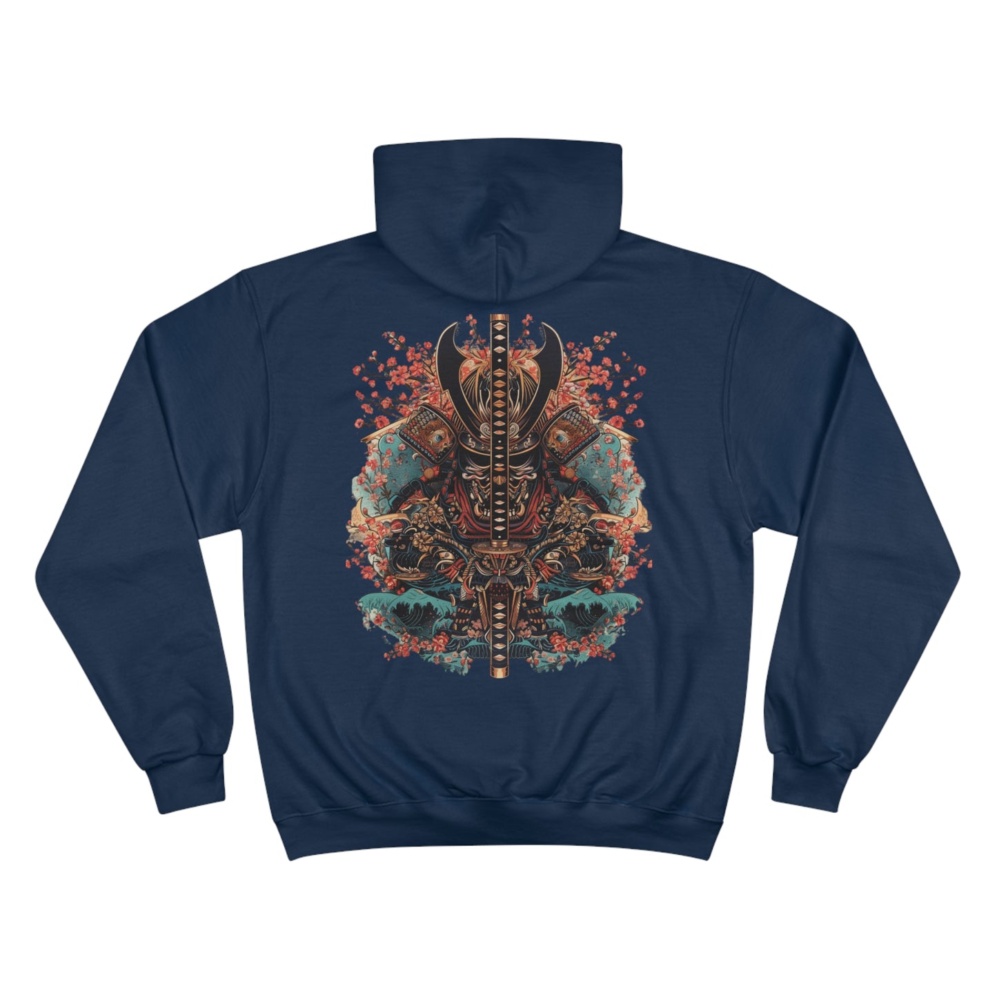 Ocean Wave Samurai Hoodie - Japanese Warrior Art Champion Sweatshirt