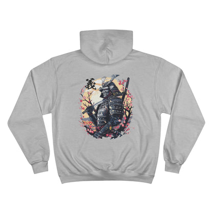 Sunset Samurai Warrior Champion Eco Hoodie - Japanese Dark Art Cherry Blossom Streetwear