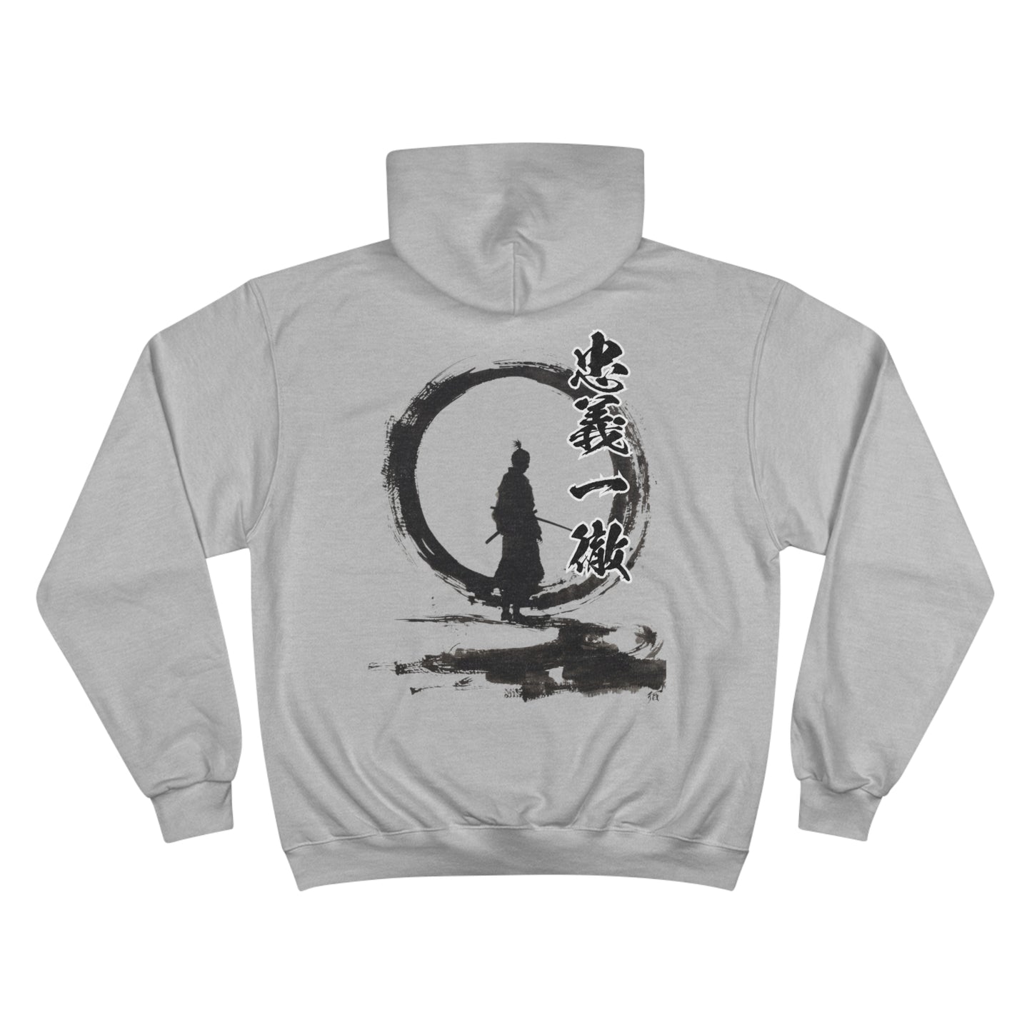 Zen Circle Samurai Hoodie - Japanese Enso Art Champion Sweatshirt