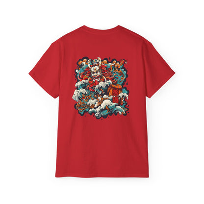 Oni Storm Japanese Demon T-Shirt - Mythical Yokai Back Print Tee