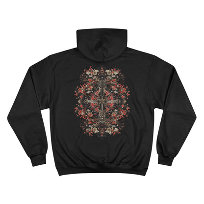 Sacred Katana Mandala Hoodie - Japanese Floral Champion Sweatshirt