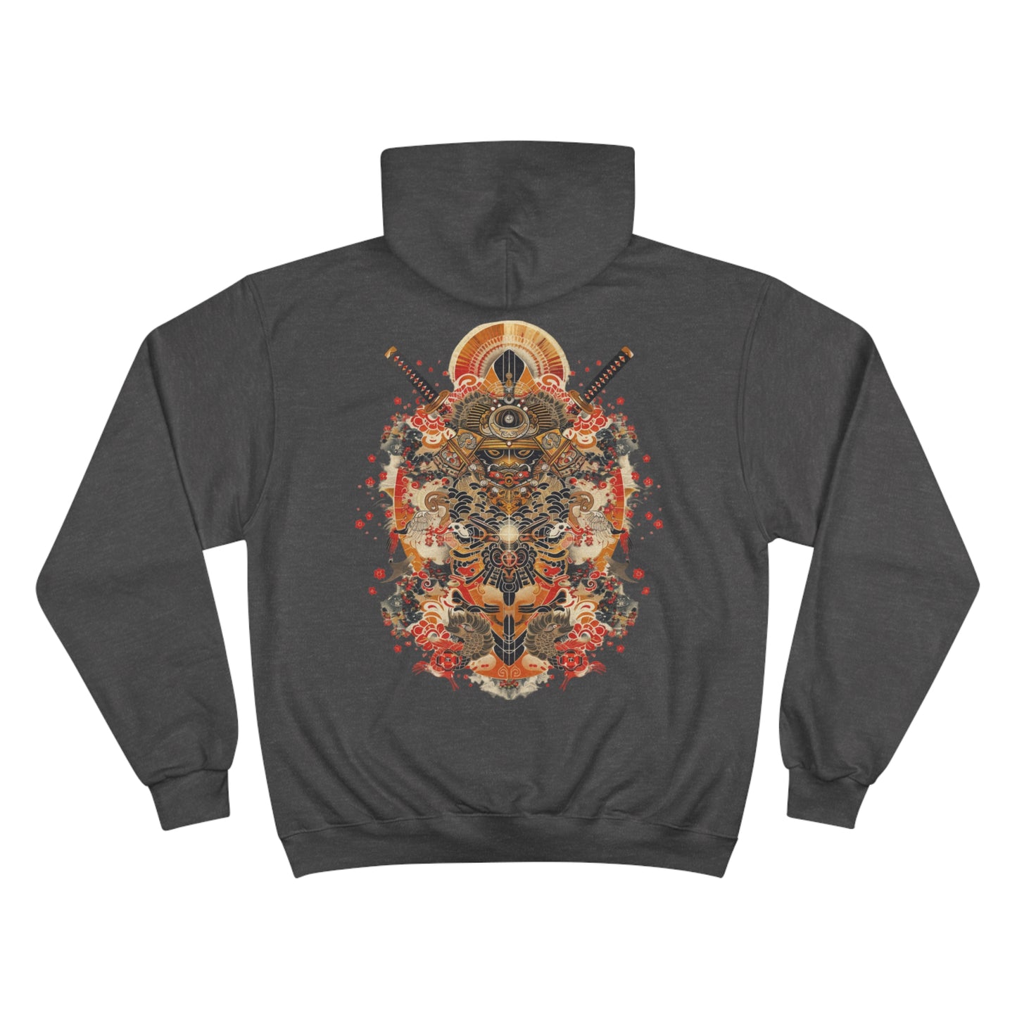 Rising Sun Samurai Hoodie - Japanese Warrior Art Champion Sweatshirt