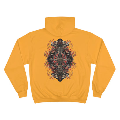 Sacred Katana Mandala Hoodie - Japanese Floral Champion Sweatshirt