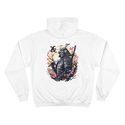 Sunset Samurai Warrior Champion Eco Hoodie - Japanese Dark Art Cherry Blossom Streetwear