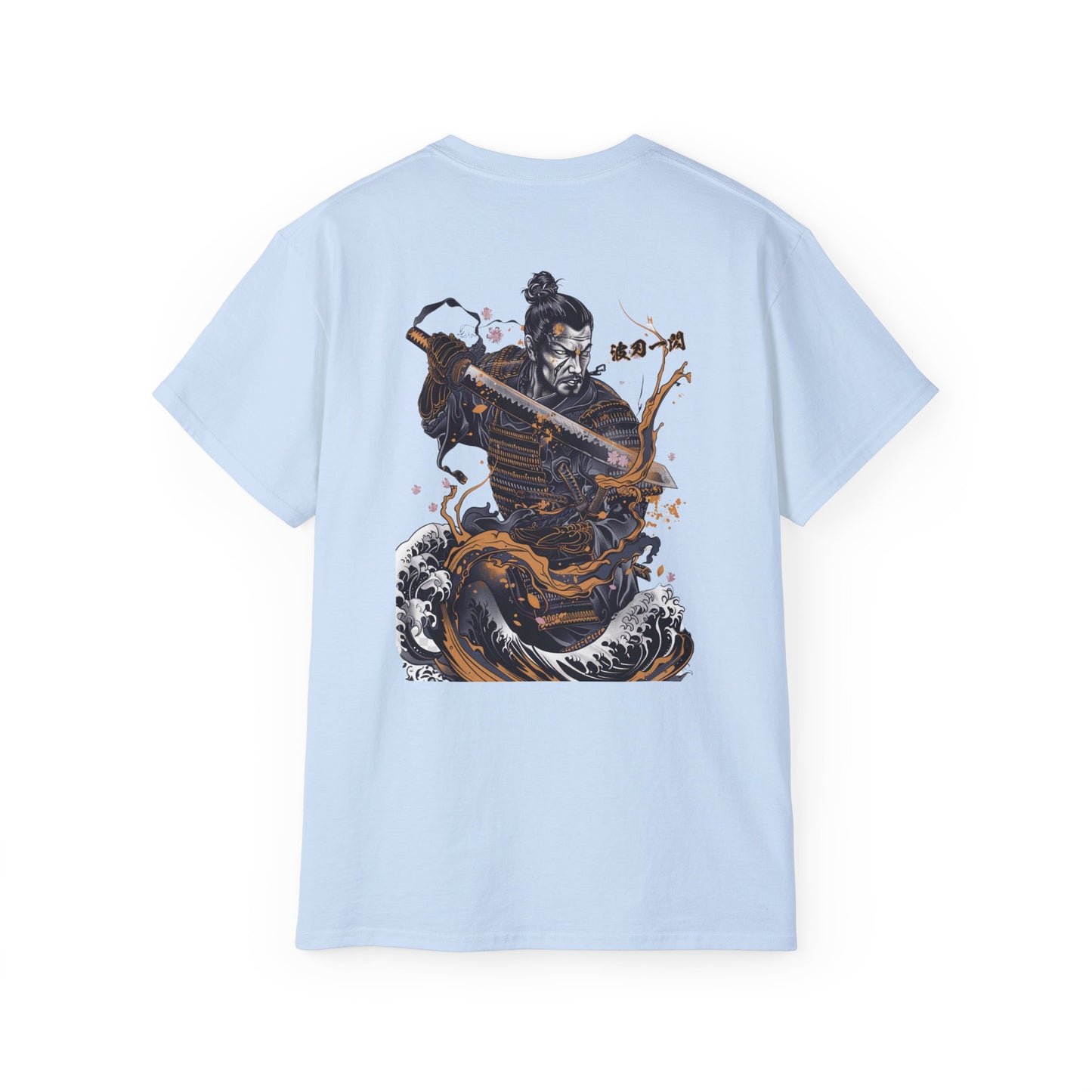 Japanese Samurai Wave T-Shirt | Ocean Warrior Katana Art Graphic Tee