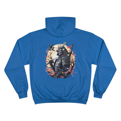 Sunset Samurai Warrior Champion Eco Hoodie - Japanese Dark Art Cherry Blossom Streetwear