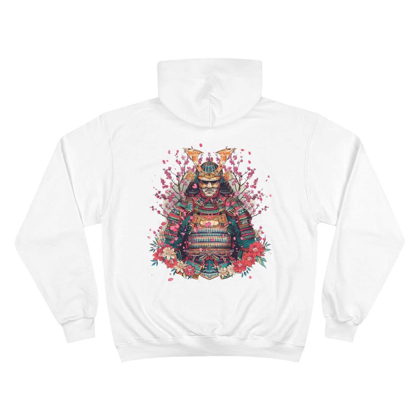 Japanese Samurai Cherry Blossom Warrior Champion Eco Hoodie - Limited Edition Traditional Art Sweatshirt