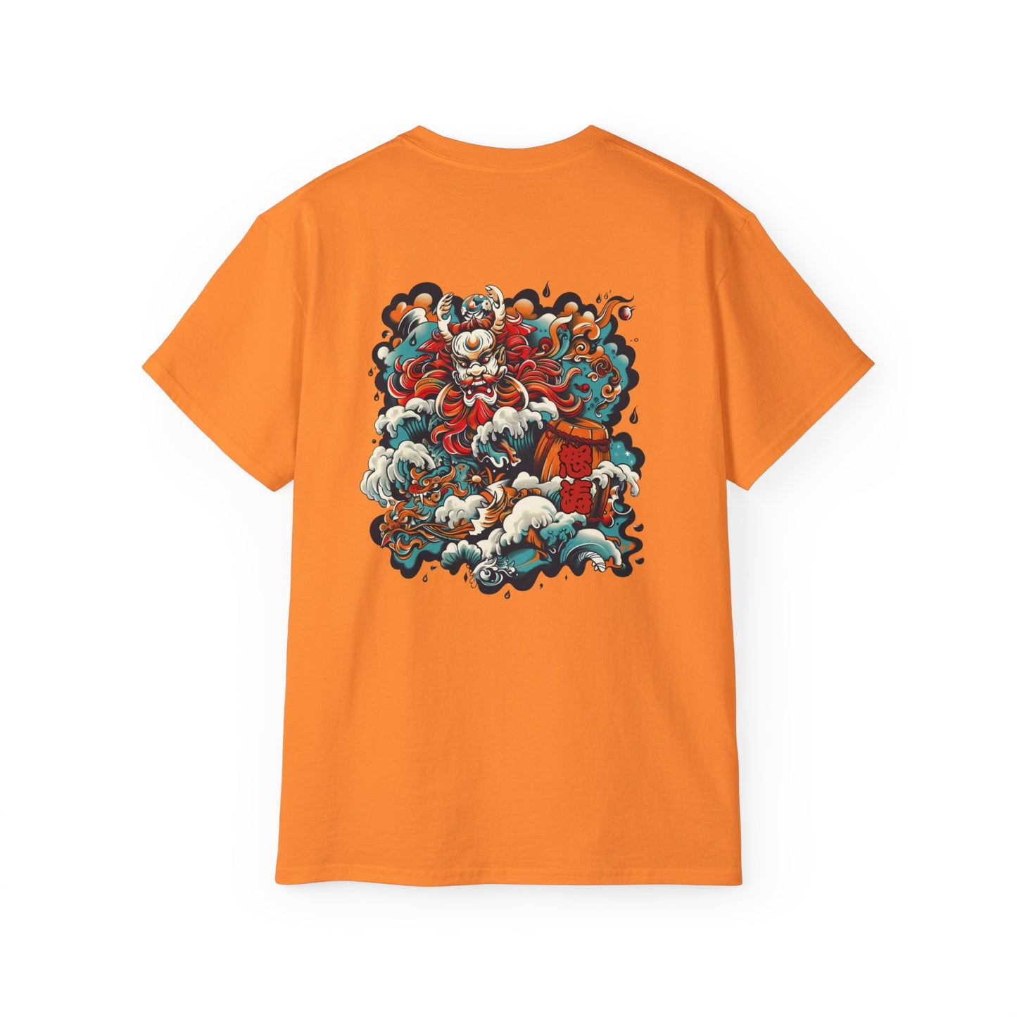 Oni Storm Japanese Demon T-Shirt - Mythical Yokai Back Print Tee