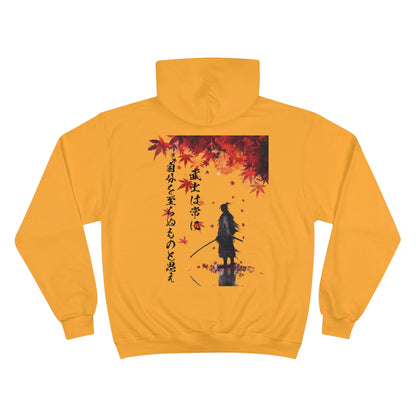 Autumn Samurai Hoodie - Japanese Maple Leaf Art Champion Sweatshirt