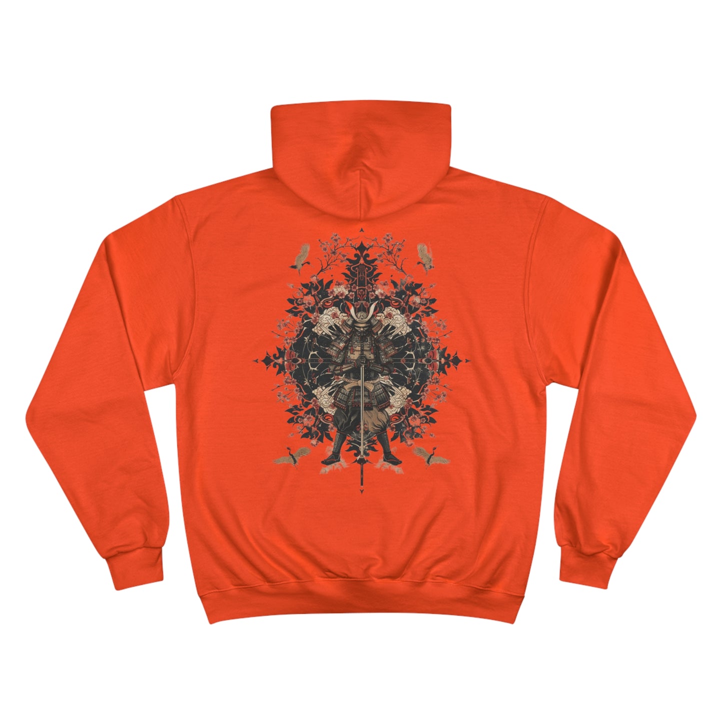 Samurai Guardian Crane Hoodie - Japanese Battle Art Champion Sweatshirt