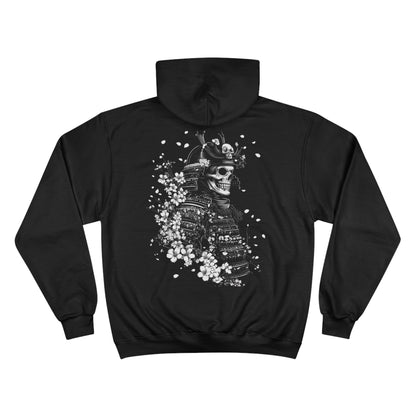 Samurai Skull Champion Hoodie - Japanese Warrior Cherry Blossom Art Sweatshirt in 8 Colors