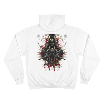 Samurai Armor Cherry Blossom Hoodie - Japanese Warrior Art Champion Sweatshirt