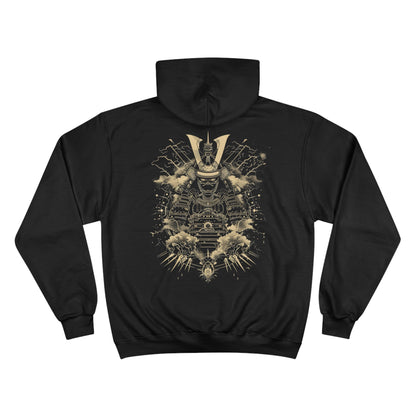 Golden Samurai Armor Hoodie - Japanese Warrior Art Champion Sweatshirt Black