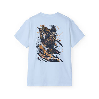 Japanese Samurai Wave T-Shirt | Ocean Warrior Katana Art Graphic Tee