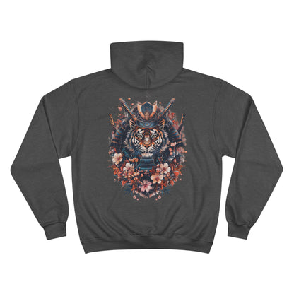 Samurai Tiger Hoodie - Japanese Cherry Blossom Champion Sweatshirt