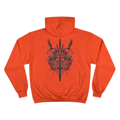 Demon Samurai Mask Hoodie - Dark Japanese Art Champion Sweatshirt