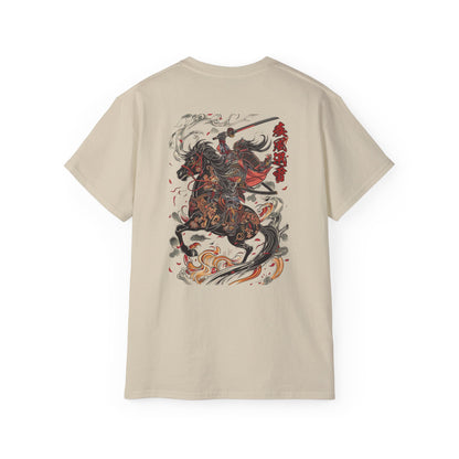 Japanese Samurai Horseback T-Shirt | Traditional Warrior Horse Art Graphic Tee