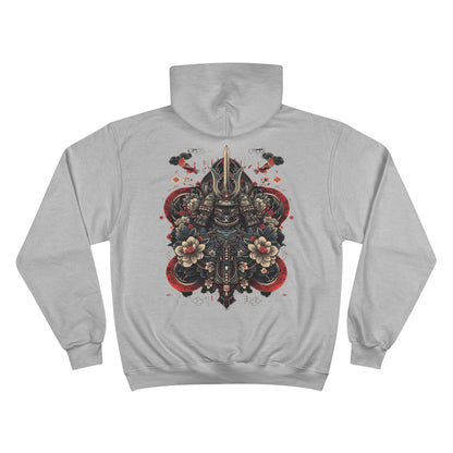 Traditional Japanese Samurai Tattoo Hoodie - Warrior Art Champion Sweatshirt