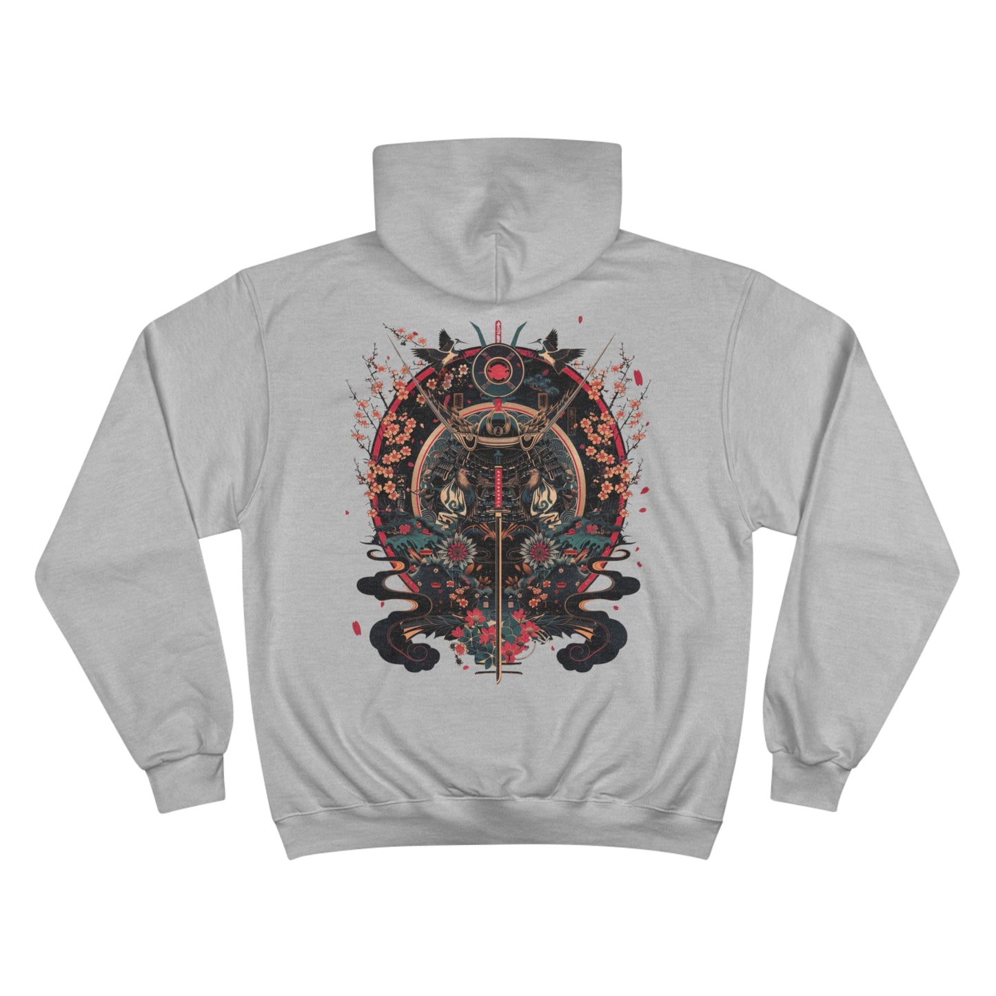 Katana Samurai Art Hoodie - Japanese Crane Champion Sweatshirt