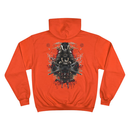 Samurai Armor Cherry Blossom Hoodie - Japanese Warrior Art Champion Sweatshirt