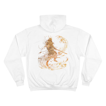 Wave Riding Samurai - Japanese Wave Art Gold Edition Champion Eco Hoodie