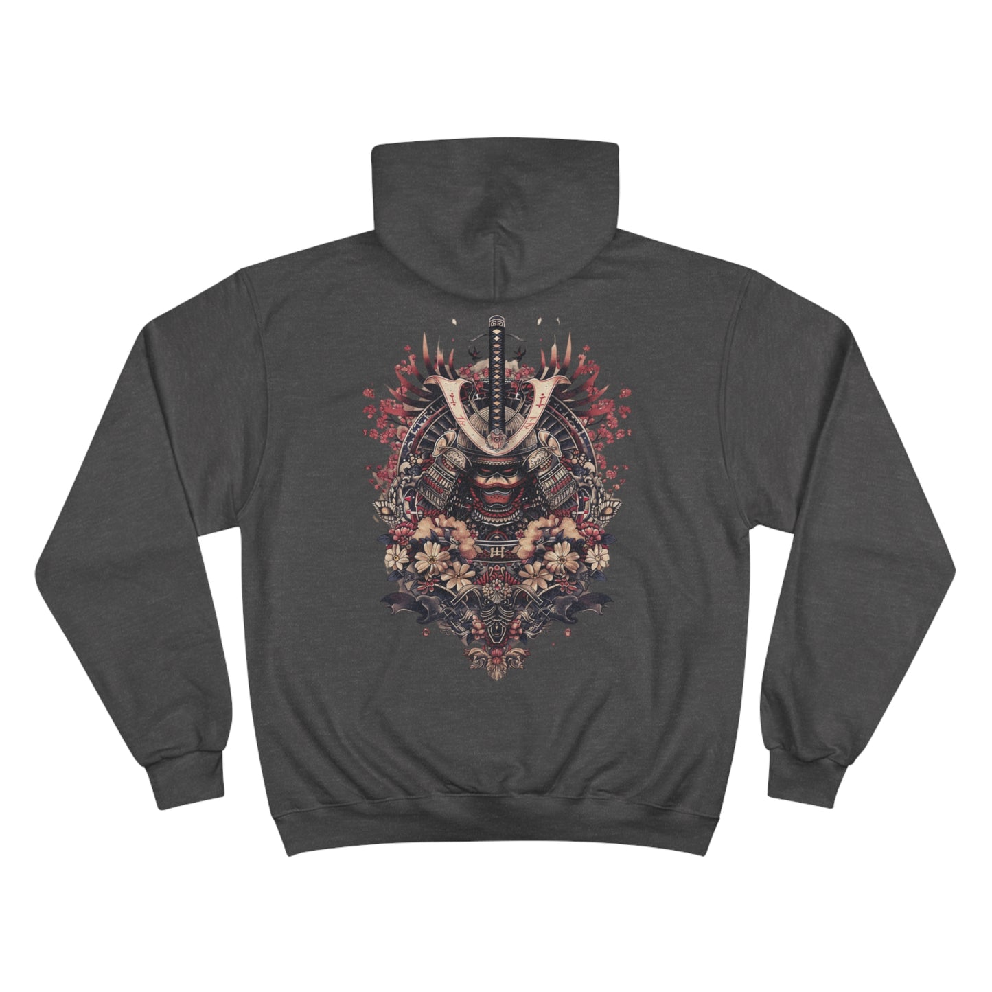 Oni Samurai Mask Hoodie - Japanese Demon Warrior Champion Sweatshirt