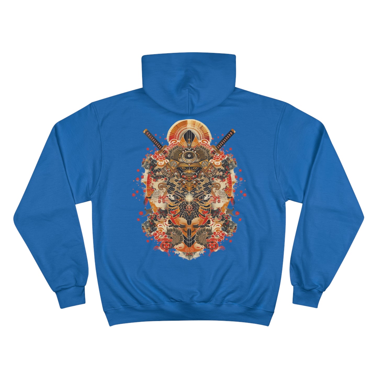 Rising Sun Samurai Hoodie - Japanese Warrior Art Champion Sweatshirt