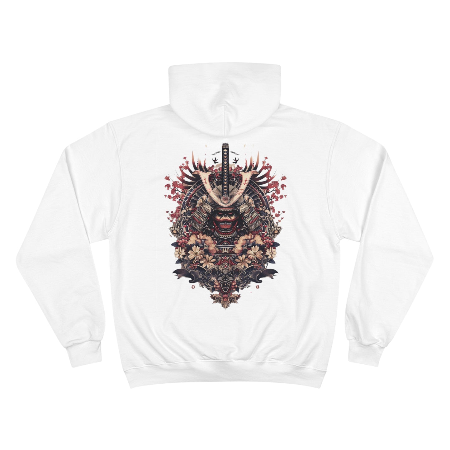 Oni Samurai Mask Hoodie - Japanese Demon Warrior Champion Sweatshirt