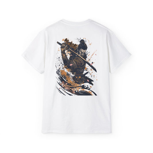 Japanese Samurai Wave T-Shirt | Ocean Warrior Katana Art Graphic Tee