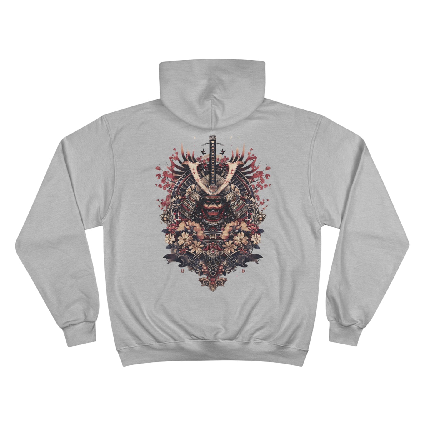 Oni Samurai Mask Hoodie - Japanese Demon Warrior Champion Sweatshirt