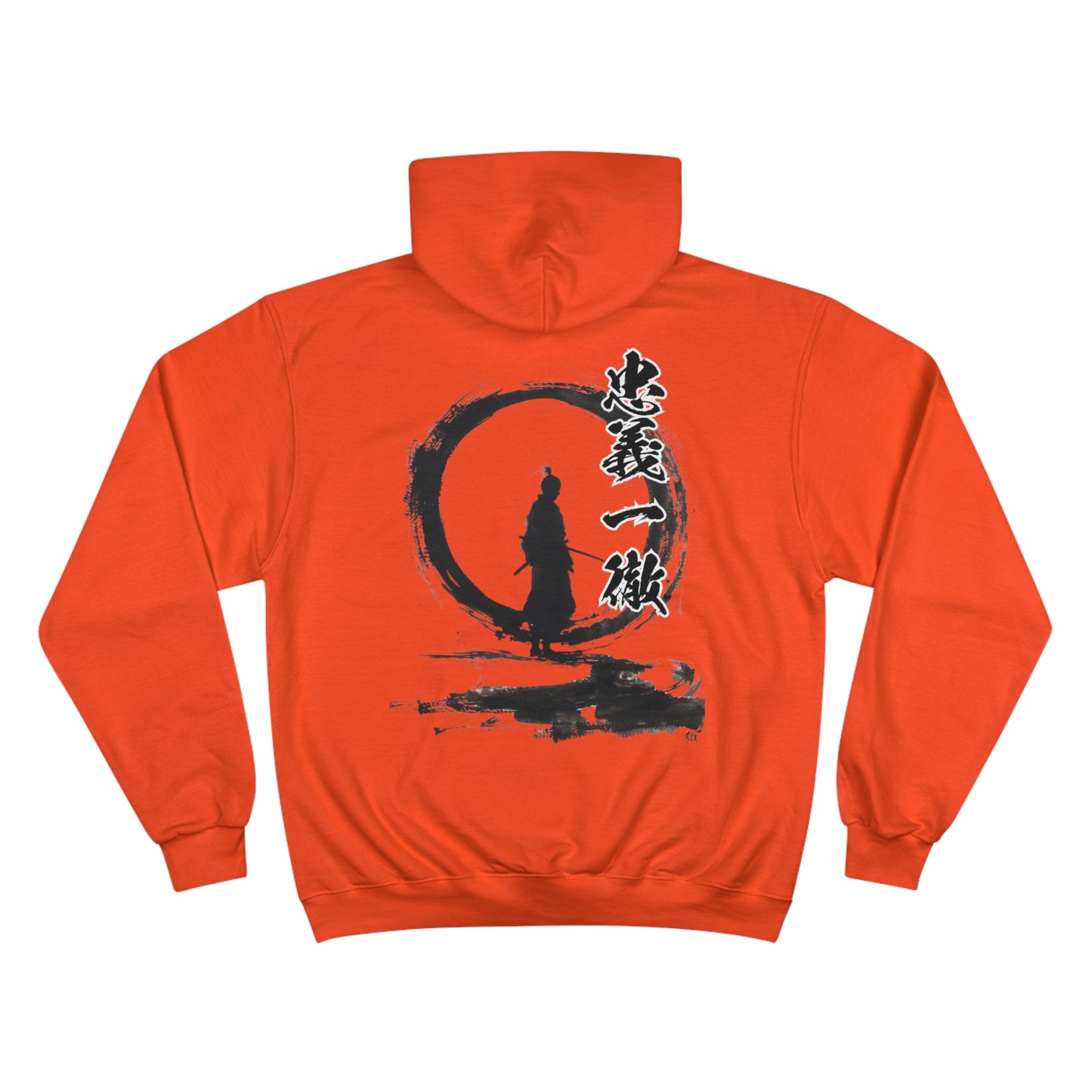 Zen Circle Samurai Hoodie - Japanese Enso Art Champion Sweatshirt